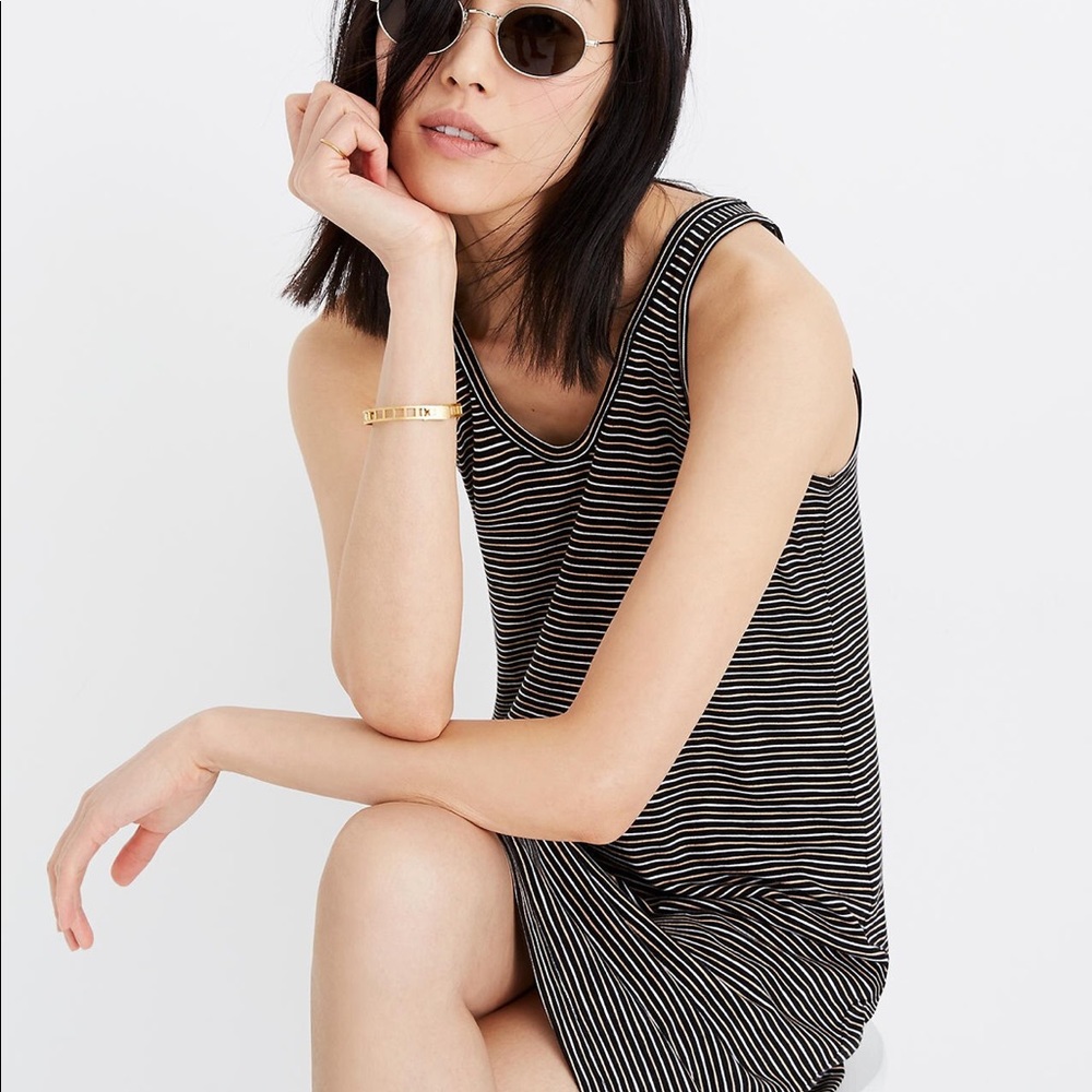 Madewell Striped Tank Dress XXS